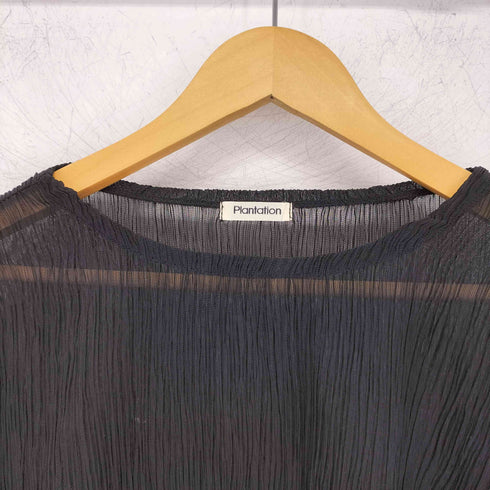 プランテーション Plantation プリーツ加工シアーカットソー レディース JPN:M